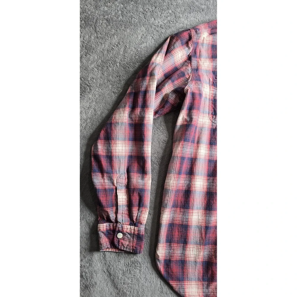 VTG Polo Ralph Lauren US-RL Naval Res Plaid Shirt Mens XL Red Button Up L/S